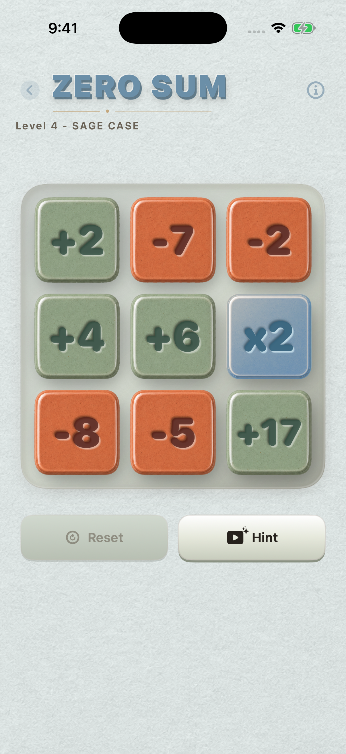 Zero Sum Sage Case puzzle