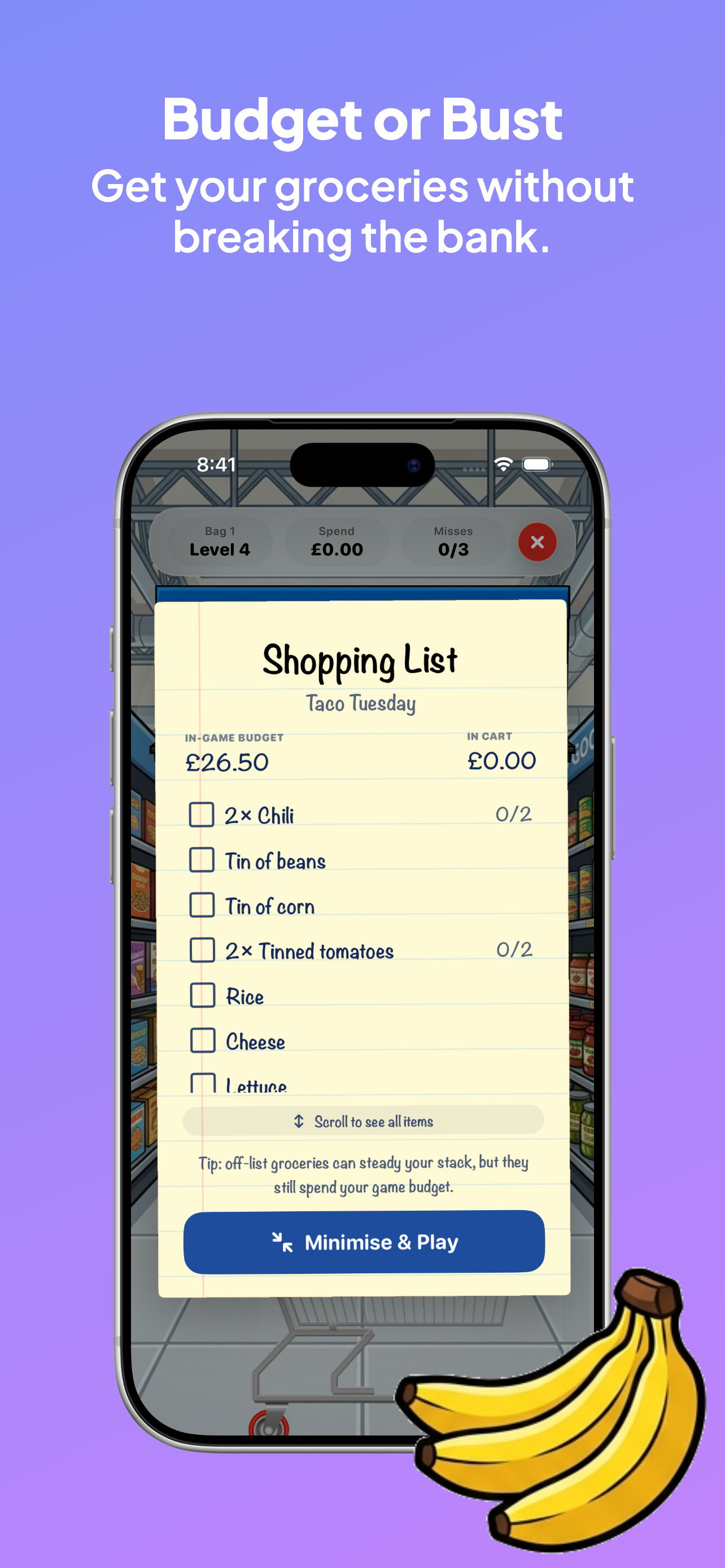 Budget or Bust App Store showcase